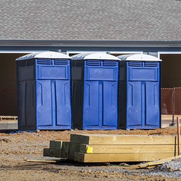 are there any restrictions on what items can be disposed of in the portable toilets in Blue